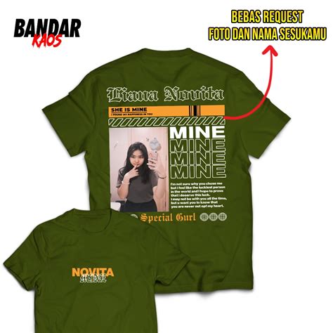 Jual Bandar Kaos Custom Aesthetic Bebas Request Pakai Foto Dan