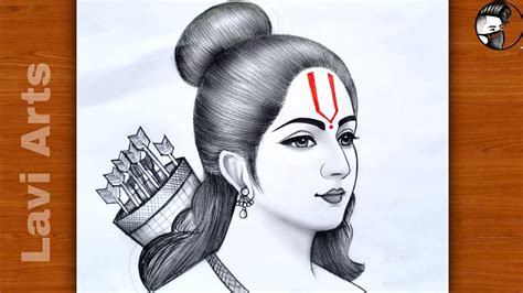 How To Draw Shree Ram Face Pencil Sketch Ram Navami Drawing Easy