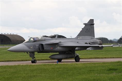 Aire Avi N Caza Fuerza Gripen Jas Jet Militar Saab Sueco