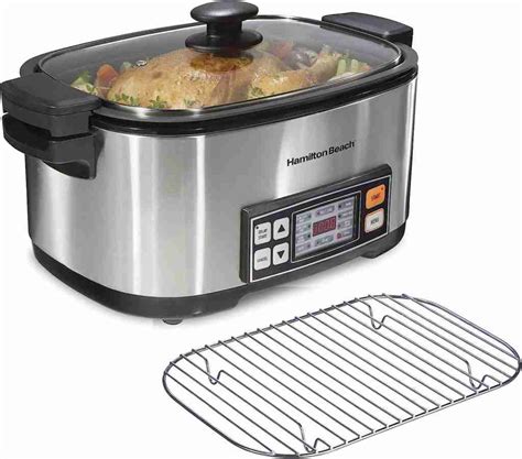 Hamilton Beach 9 In 1 Digital Programmable Slow Cooker With 6 Quart Nonstick Crock Sear Saute