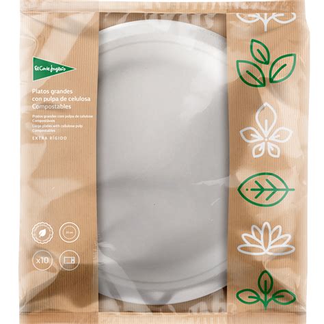 Platos Compostables Blancos Con Pulpa De Celulosa Extra R Gido Cm