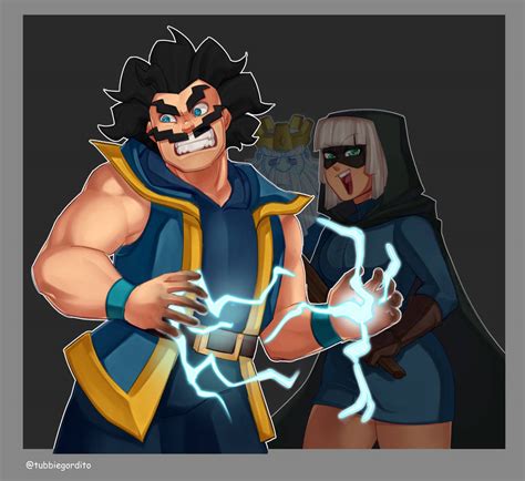 Clash Royale Fanart Electro Wizard And Bandit By Tubbiegordito On Deviantart