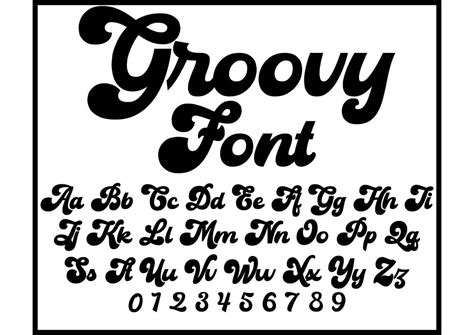 Groovy Font Bundle Retro Alphabet Svg Vintage Font Groovy Alphabet