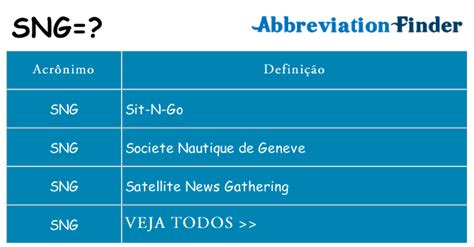 significa sng