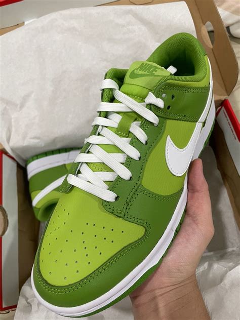 US 7 5 Nike Dunk Low Retro Vivid Green Chlorophyll Men S Fashion