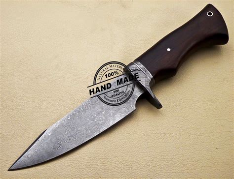 Damascus Skinner Knife Fixed Blade Custom Handmade Damascu