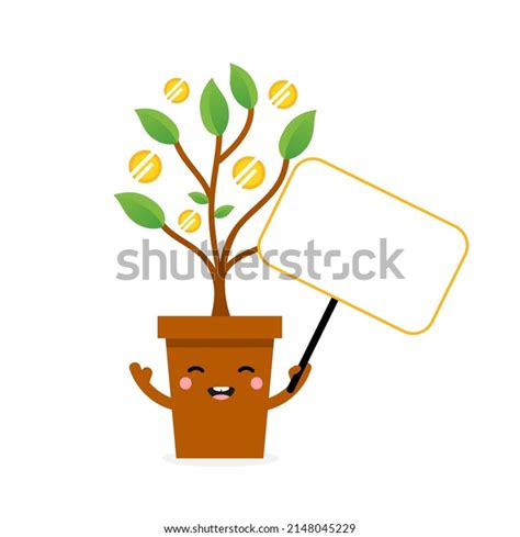 Cute Smiling Cartoon Style Money Tree Stock Vector (Royalty Free) 2148045229 | Shutterstock