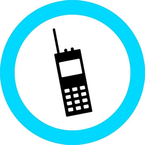 Premium Vector Silhouette Of Portable Radio Walkie Talkie Symbol Icon