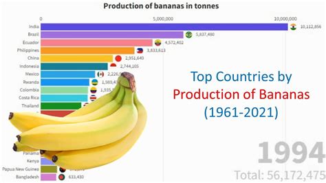 Top Countries By Production Of Bananas 1961 2021 YouTube