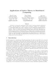 Poset And Lattice Applications Applications Of Lattice Theory To