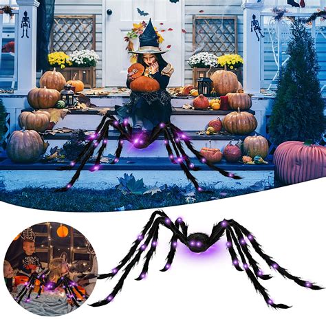 Kkbbma Halloween Giant Spider Decorations Clearance Under Light Up