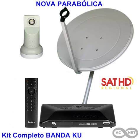 Antena Parabólica Banda KU novo modelo 1 MidiaBoxB5 Century