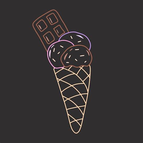 Premium Vector Doodle Hand Drawn Ice Cream Vector Isolated Illustration