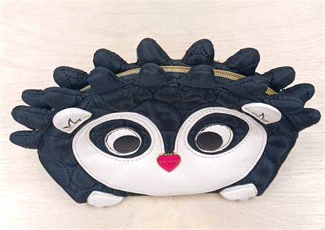 Betsy Johnson Pink Heart Quilted Hedgehog Black And W Gem