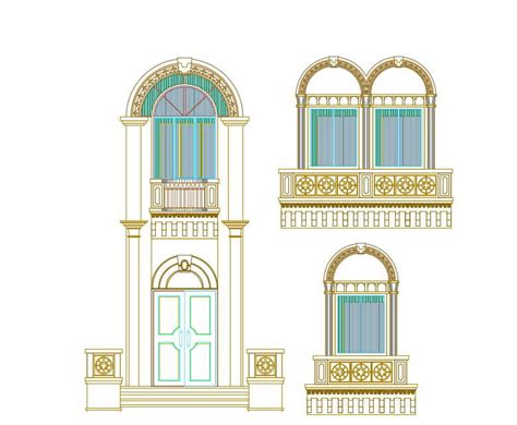 Arch Window Cad Blocks Elevation Design Free Download Dwg File Cadbull