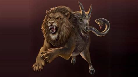 Chimera Greek Monster A Mixture Of Lion Goat And Serpent