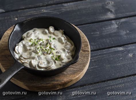 Рецепт Соус грибной со сливками