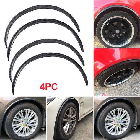 Buy Pcs Carbon Fiber Car Wheel Eyebrow Arch Trim Lips Strip Protector