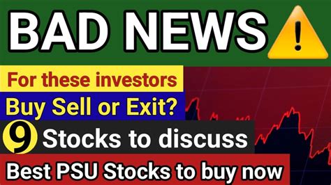 🔴bad News🚨for These Investors 🔴buy Sell Or Exit🔴9 Stocks To Discuss🔴