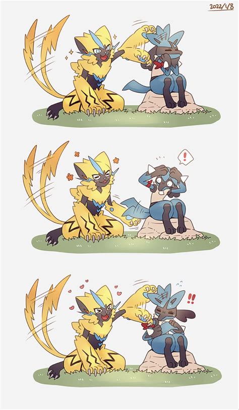 Zeraora And Lucario Pokemon Rayquaza Cute Pokemon Pictures Cute Pokemon