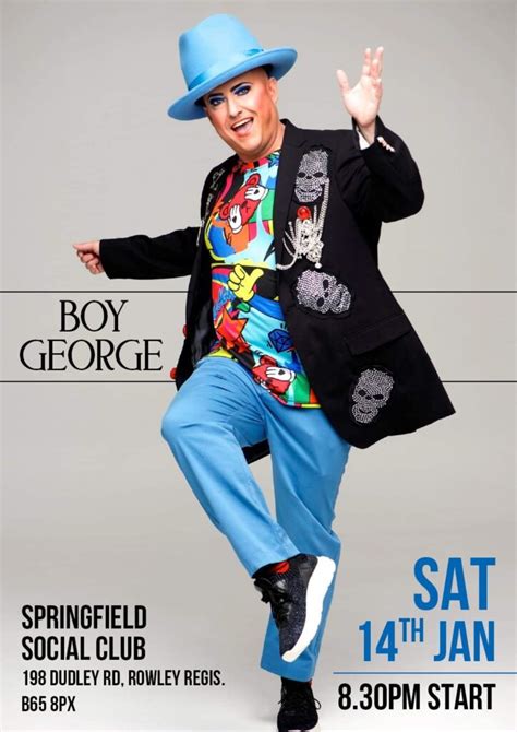 Boy George – Saturday, 14 January 2023 at 8:00 PM – Springfield Social Club