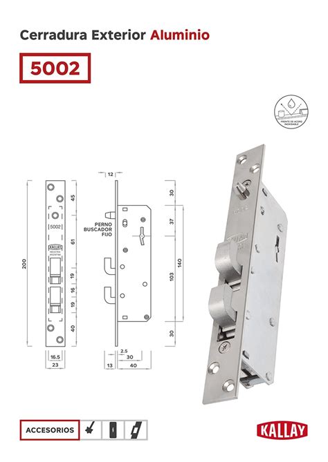 CERRADURA 5002 CORREDIZA ANGOSTA FRENTE BRONCE PULIDO MATFER