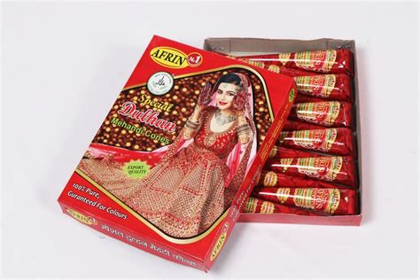 REDDISH Afrin Mehandi Cone Pack Of 12 30gm Each Packaging Type