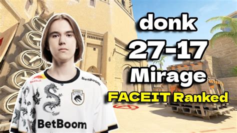 Donk 27 Kills W Sh1ro Magnojez Mirage FACEIT Ranked July 20 2024