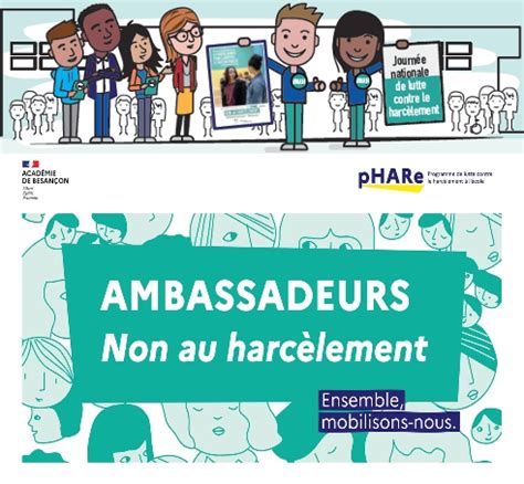 16 élèves ambassadeurs Non Au Harcèlement NAH Collège du Plateau