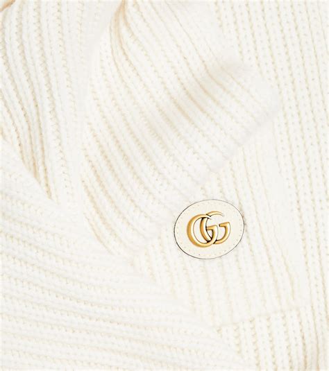 Wool And Cashmere Scarf In White Gucci Mytheresa