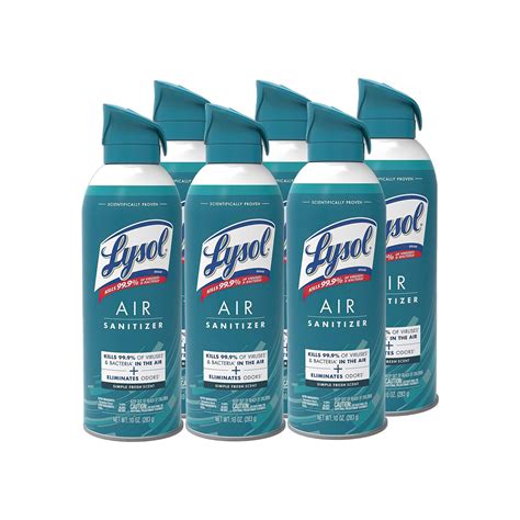 Lysol Air Sanitizer Spray Simple Fresh 10 Oz Aerosol Spray 6carton Michaels