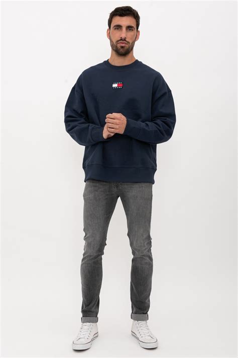 Sweat Bleu Marine Tommy Hilfiger Destock Jeans