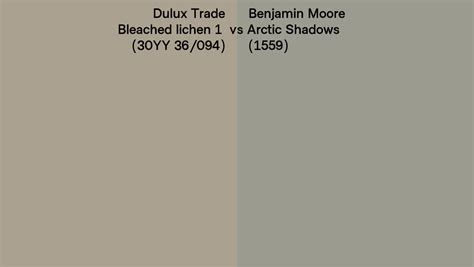 Dulux Trade Bleached Lichen Yy Vs Benjamin Moore Arctic