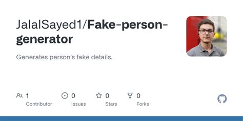 GitHub - JalalSayed1/Fake-person-generator: Generates person's fake ...