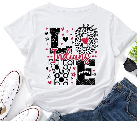 Love Indians Svg Indians Svg Indians Mascot Cheerleader Svg Inspire Uplift