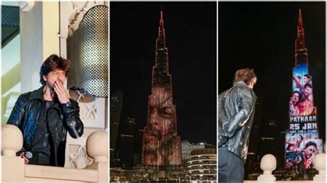 Shah Rukh Khan Deepika Padukone Starrer Bollywood Movie Pathaan Trailer Screened On Dubai Burj