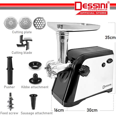 Dessini Italy W Stainless Steel Electric Meat Grinders Sausage