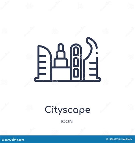 Linear Cityscape Icon From Future Technology Outline Collection Thin