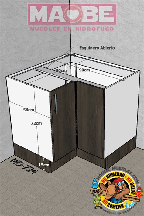 COCINA MÓDULO BASE 100ANCHO CM CÓDIGO M0 733 Maobe Muebles