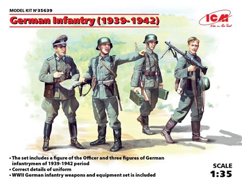 Compra German Infantry 1939 1942 4 Figures 100 New Molds 1 35