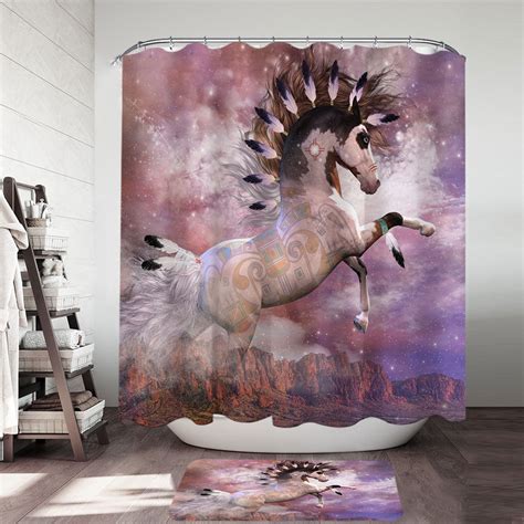 Thunder Mesa Native American Spirit Horse Shower Curtain Shower Of