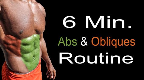 No Gym 6 Min Home Abs And Obliques Workout No Equipment Needed 6