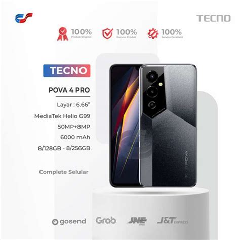 Promo Tecno Pova 4 Pro 8 128GB Garansi Resmi Helio G99 6 66 FHD