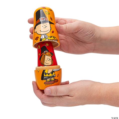 Peanuts Thanksgiving Nesting Dolls 5 Pc Oriental Trading