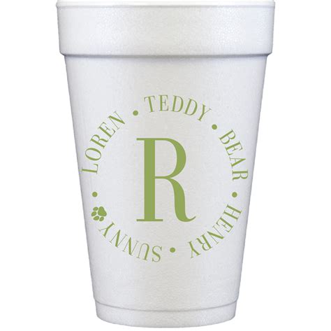 Traditional Name Circle Styrofoam Cups The Essential Market