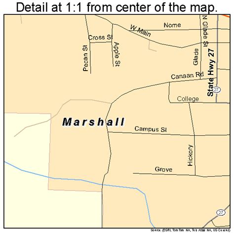 Marshall Arkansas Street Map 0544300