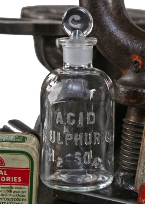 Antique Apothecary Bottles Nitrogen Sulphide Hydrochloric Acid Silver Nitrate