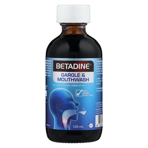 Mundipharma Betadine Gargle And Mouthwash 120ml Povidone Iodine Pvpi