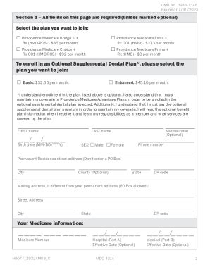 Fillable Online Medicare Advantage Enrollment Request Form