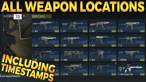 Ghost Recon Breakpoint All Weapon Blueprints Location Timestamps